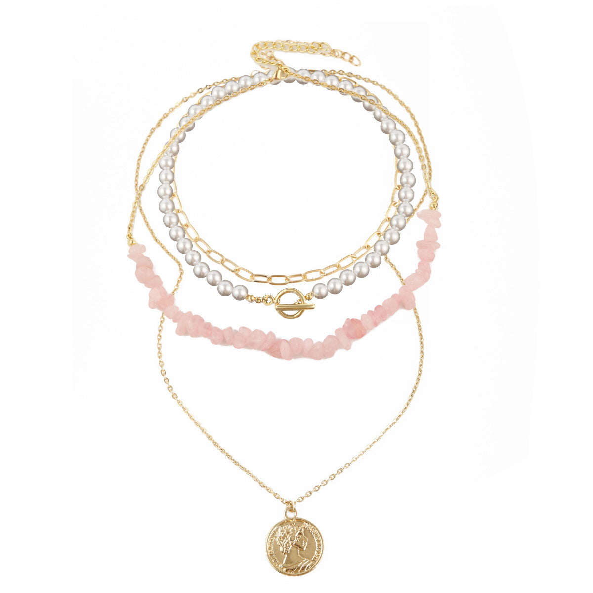 Women's Bohemian Color Gravel For Natural Stone Necklaces