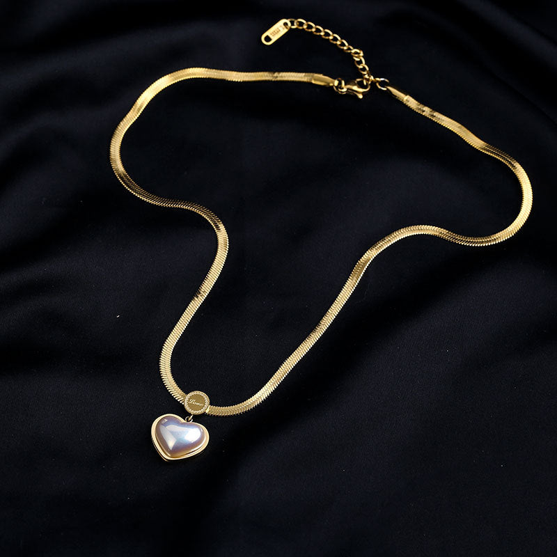 Heart Simple Korean Style Fashion Light Luxury Clavicle Necklaces