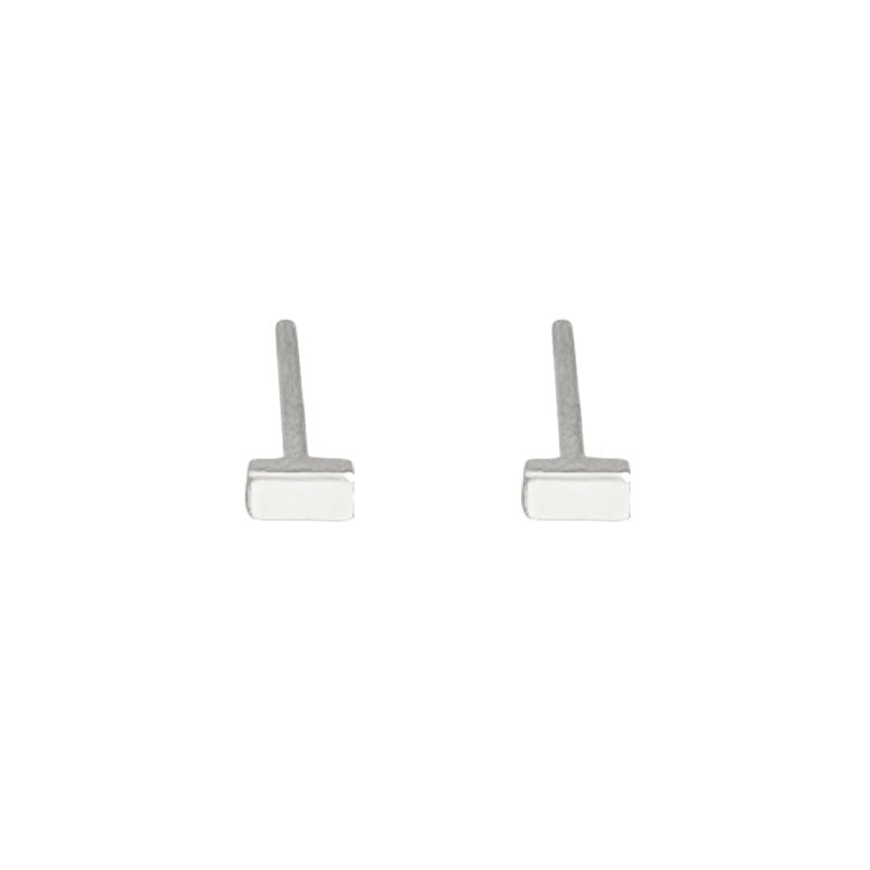 Cold Style Geometric Square Female Niche Ear Bone Design Earrings