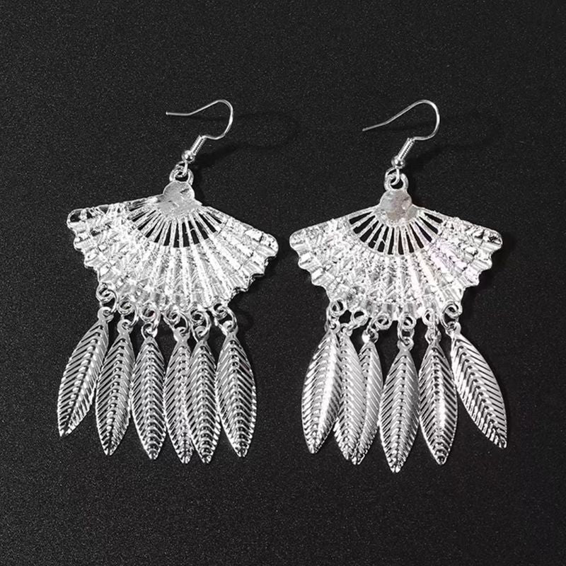 Imitation Miao Sier Ethnic Style Peacock Earrings