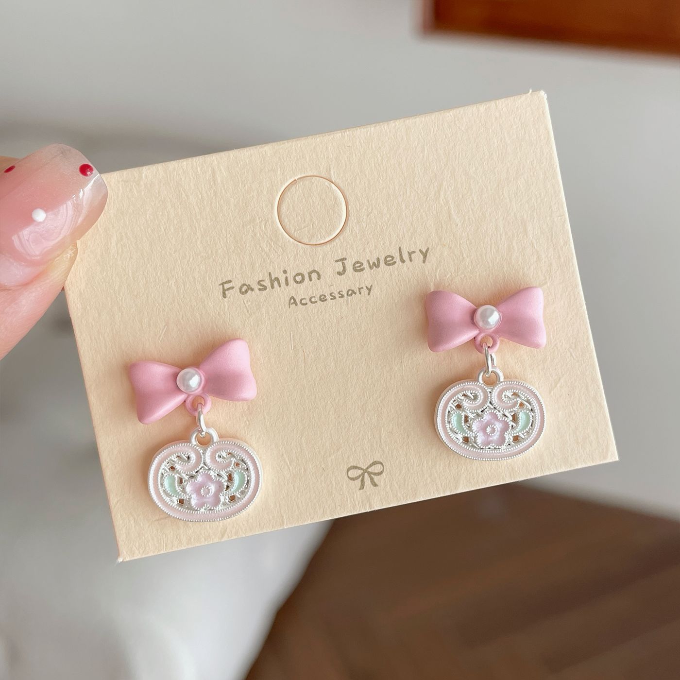 Women's Versatile Meaning With Characters Sier Needle Artistic Retro Earrings