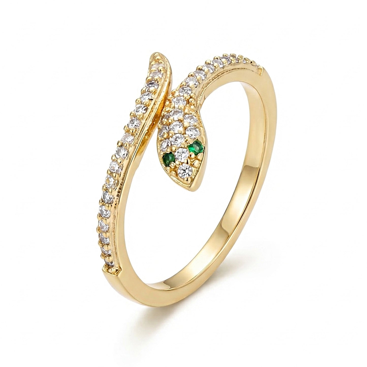 Inlaid Zircon Snake Female Niche High Sense Personality Affordable Rings
