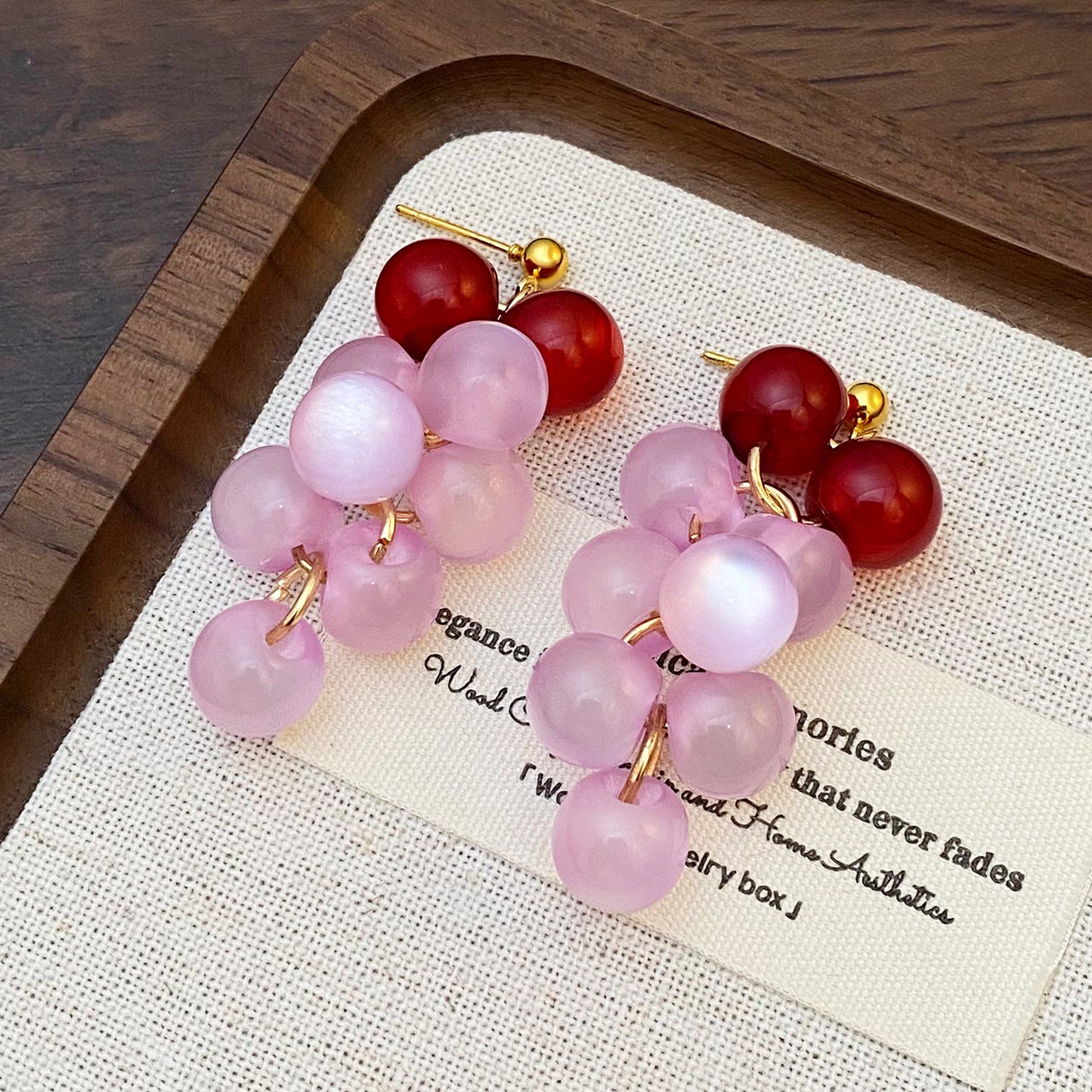 Women's Summer Retro Style Design Grape For Earrings