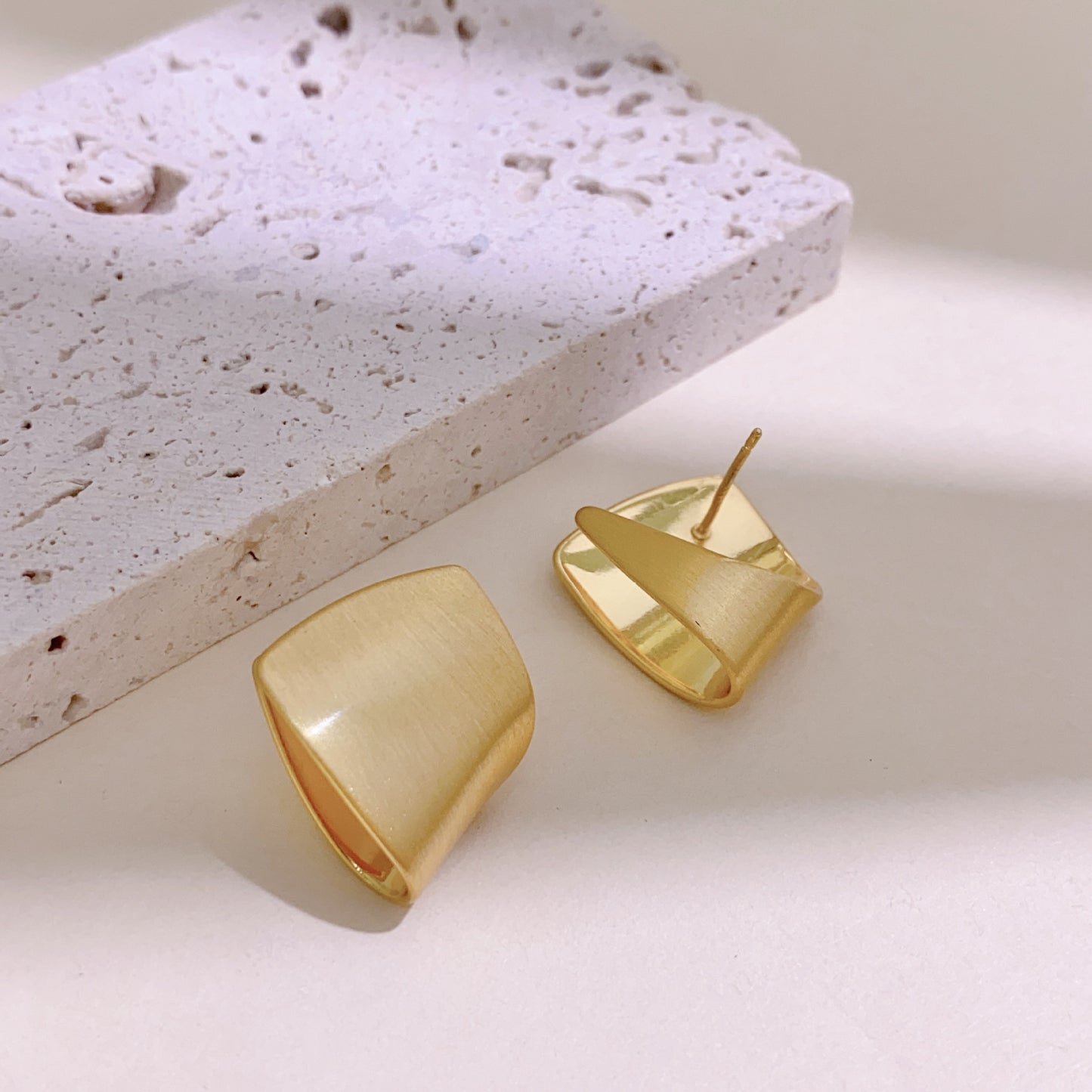 Matte Metal Frosty Style Female Affordable Earrings