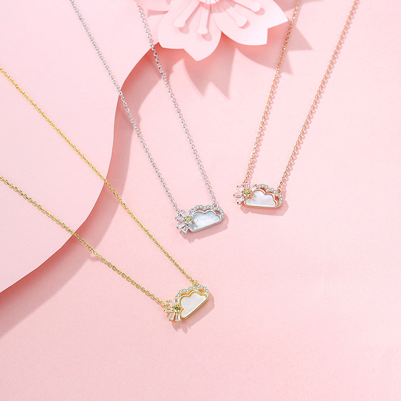 Sterling Sier Korean Style Summer Clavicle Necklaces