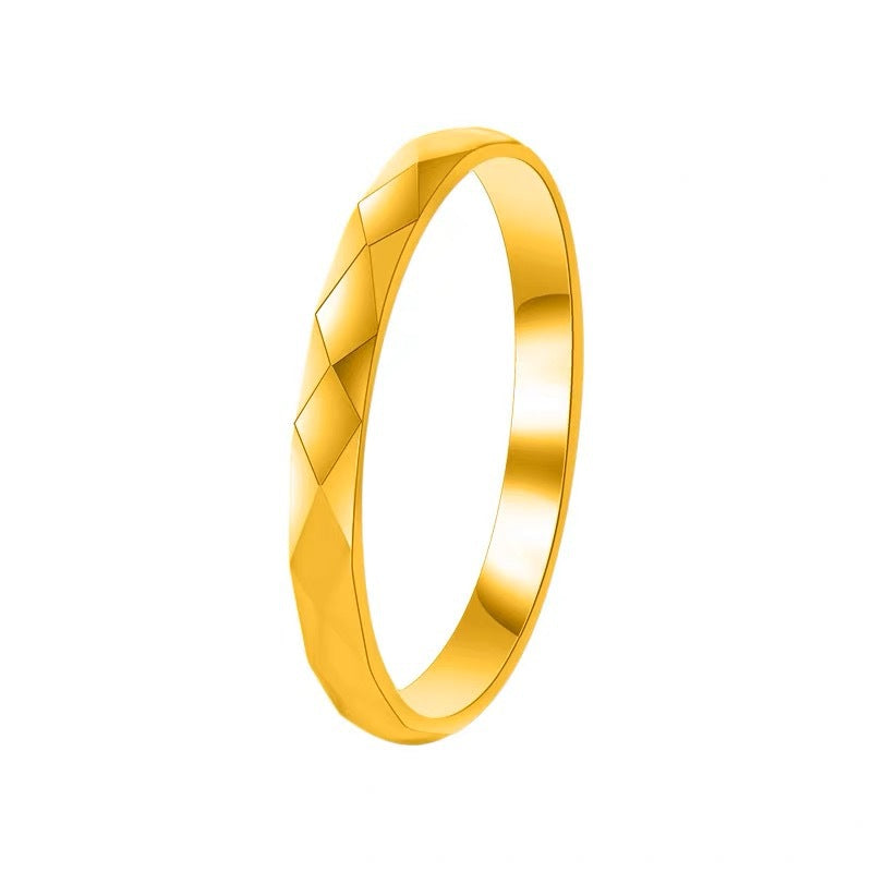 Super Shining Geometric Rhombus Female Index Finger Simple Rings