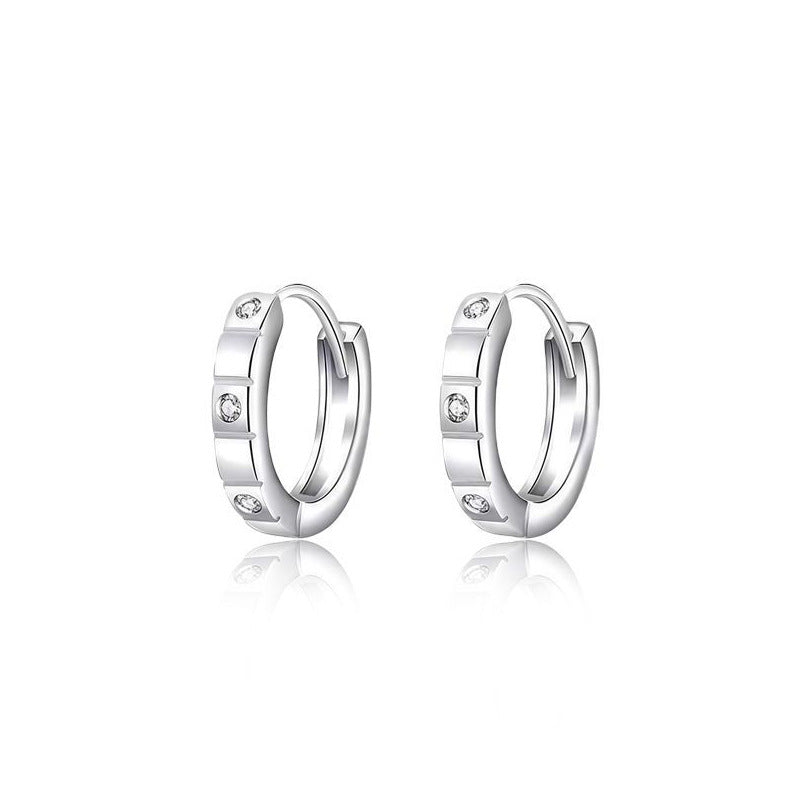 Women's Style Sparking Zirconium Simple Light Luxury High-grade Ear Design Exquisite Earrings