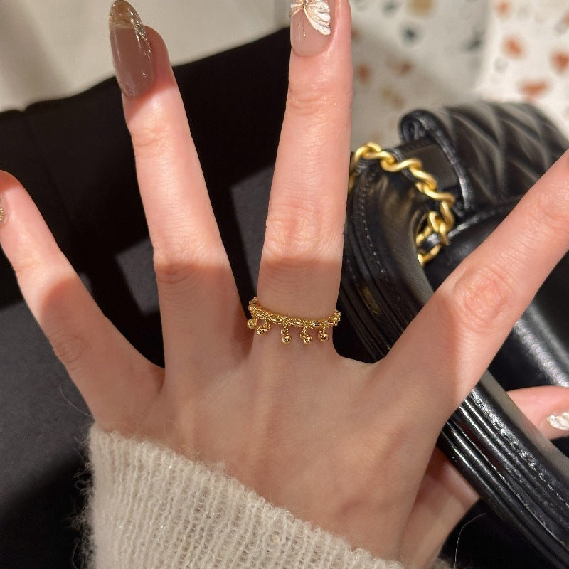 Sier Gold Lucky Beads Tassel High Class Rings