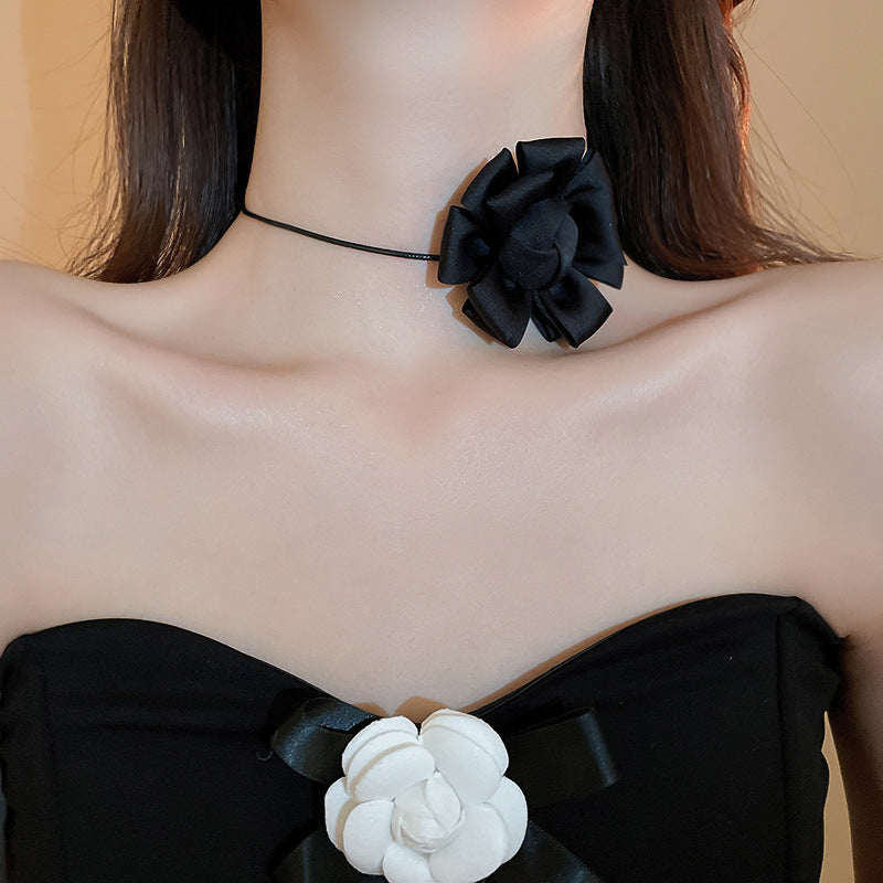 Net Yarn Flowers Ribbon Heart Fashion Necklaces