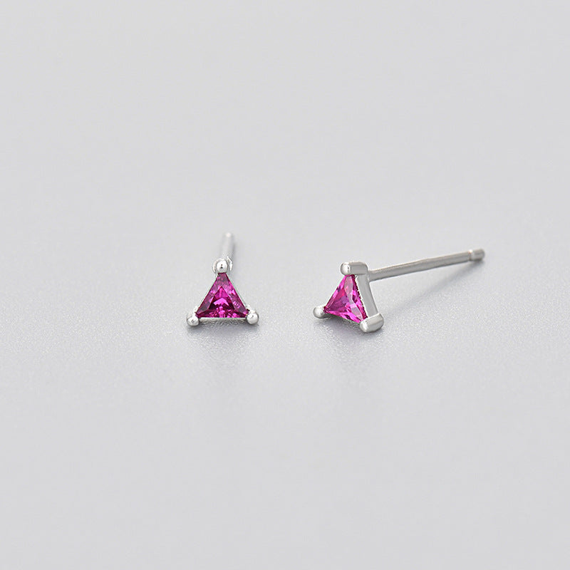 Simple Zircon Triangle For Colorful Geometric Earrings