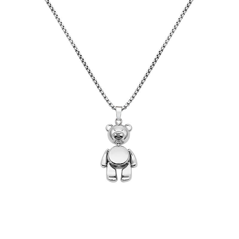 Men's Big Belly Bear Limbs Movable Trendy Necklaces
