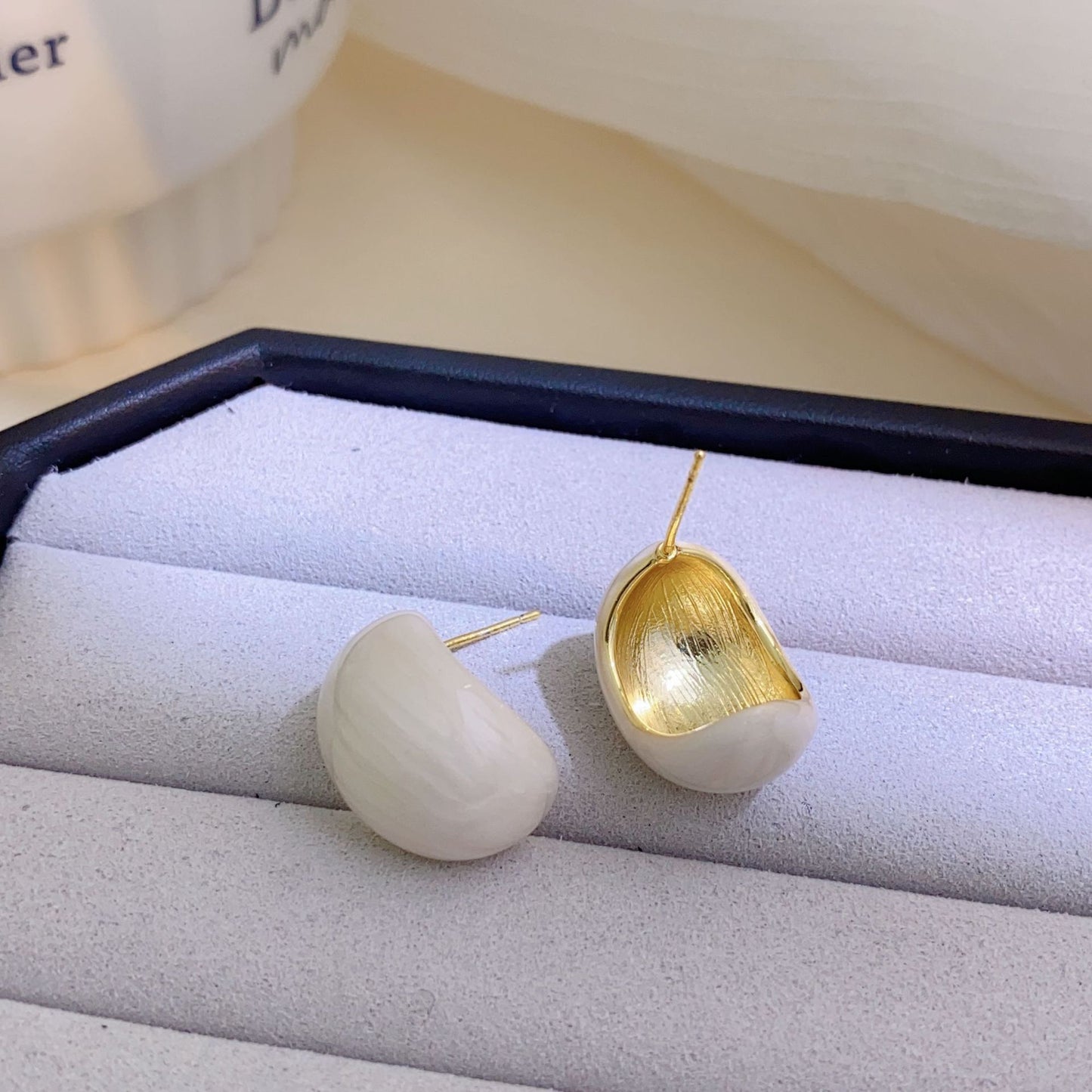 Enamel Drip Glazed Color Female Tide Earrings
