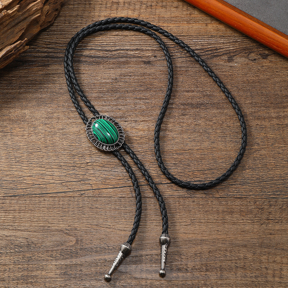 Men's Turquoise Trendy Sweater Chain Western Denim Necklaces