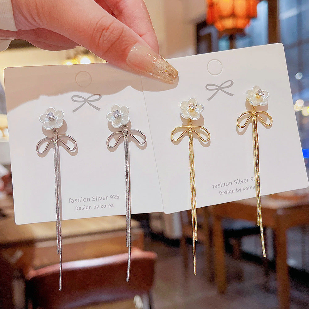 Flower Tassel Summer High-grade National Style Sweet Accessories Fashion Earrings