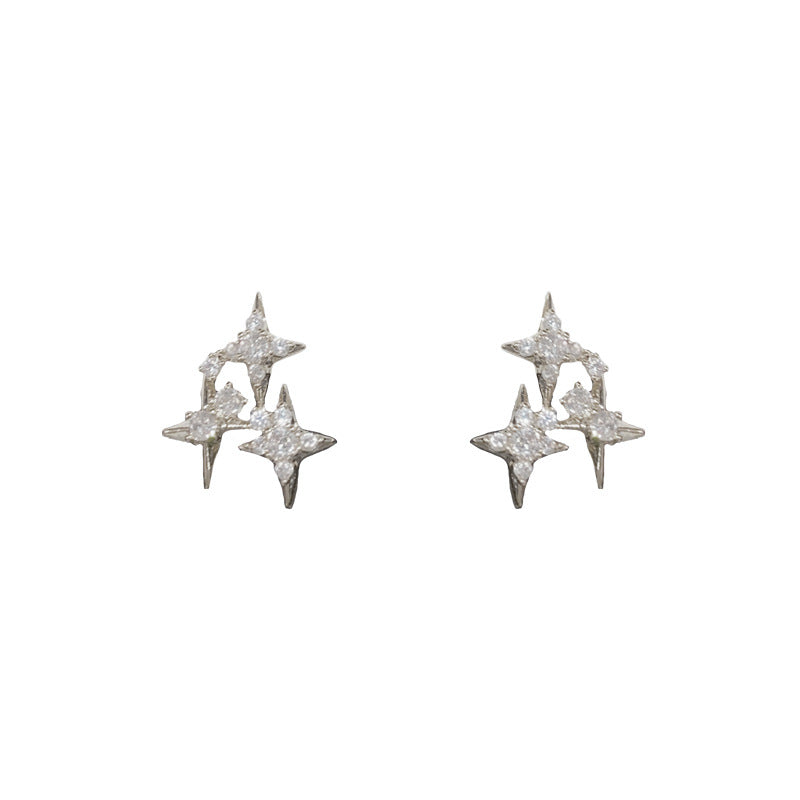 Korean Style Affordable Luxury Zircon Stars Earrings