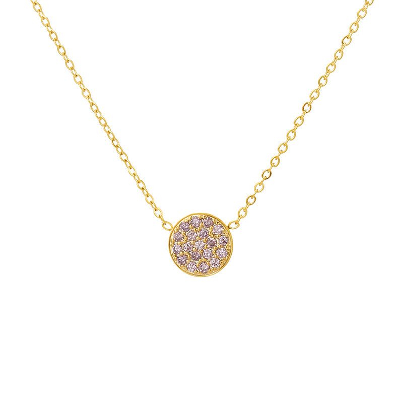 Luxury Full Diamond Versatile Small Titanium Steel Necklaces