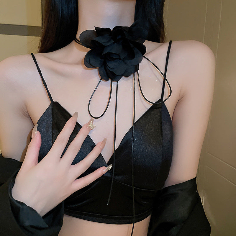 Net Yarn Flowers Ribbon Heart Fashion Necklaces