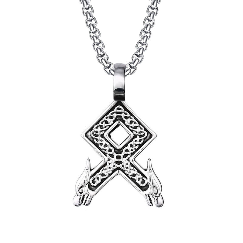 Popular Ornament Vintage Viking Boys Titanium Steel Necklaces