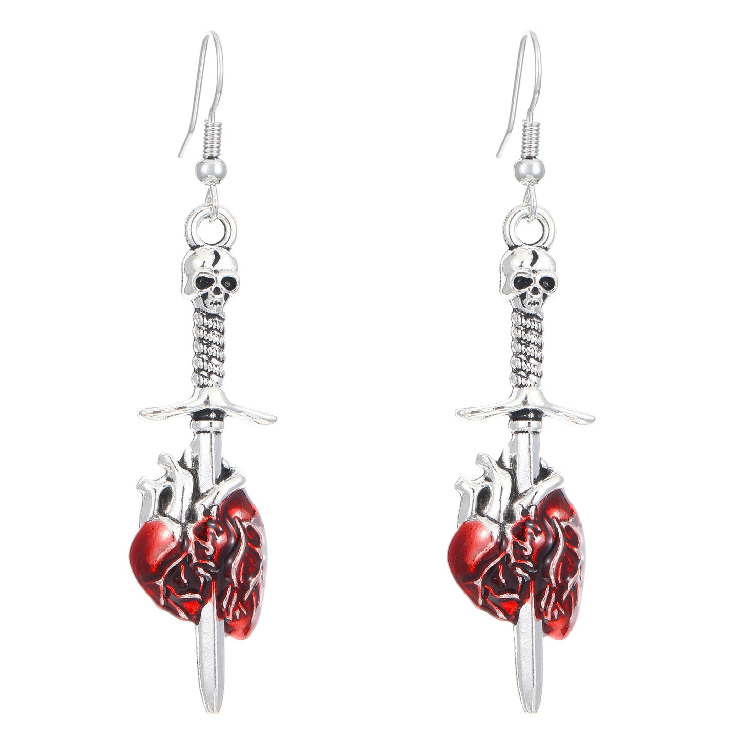 Frame Love Cross Heart Female Halloween Earrings