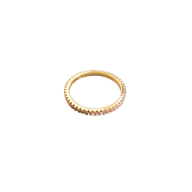 Zircon Female Cold Wind Minimalist Design Index Finger Rings