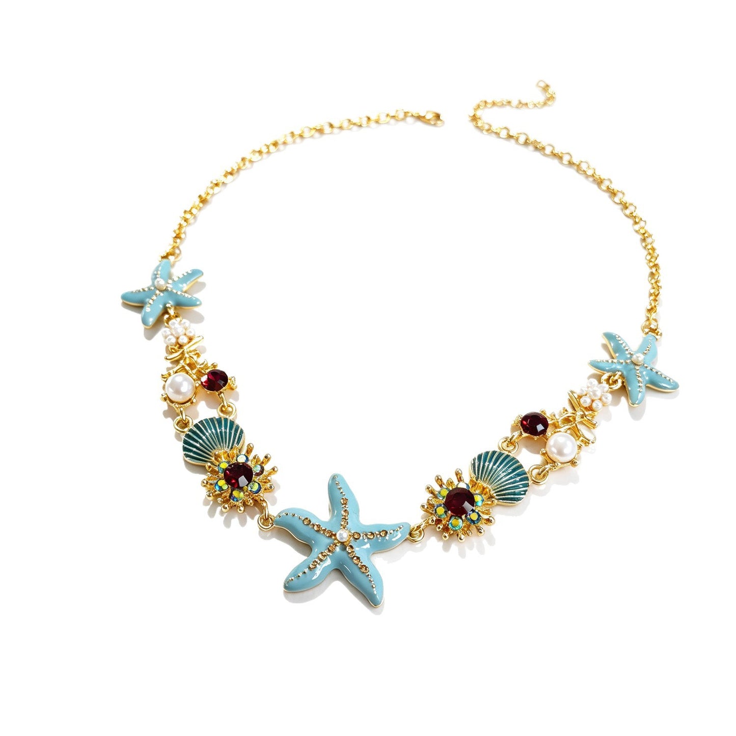 Women's Shell Seaside Vacation Style Clavicle Chain Neck Fashion Necklaces