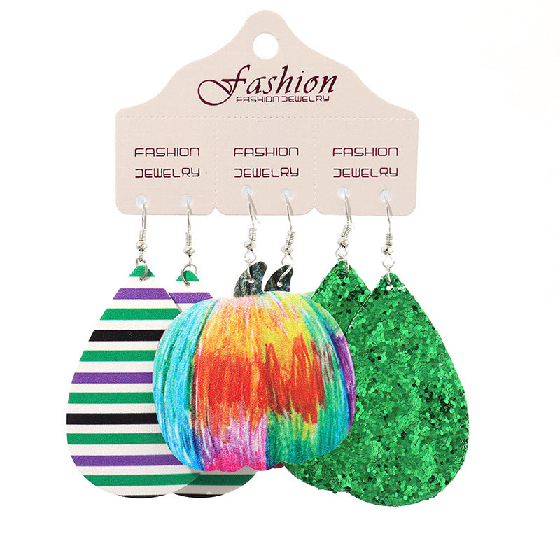 Suit Halloween Exaggerated Pumpkin Alien Gift Funny Earrings