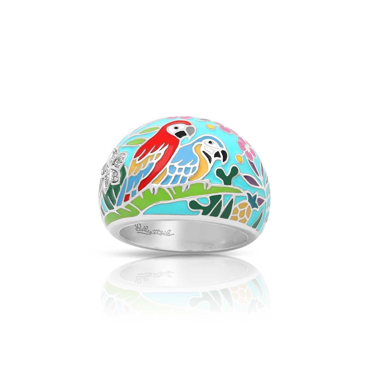 Oil Dripping Pattern Hip Hop Ethnic Rings