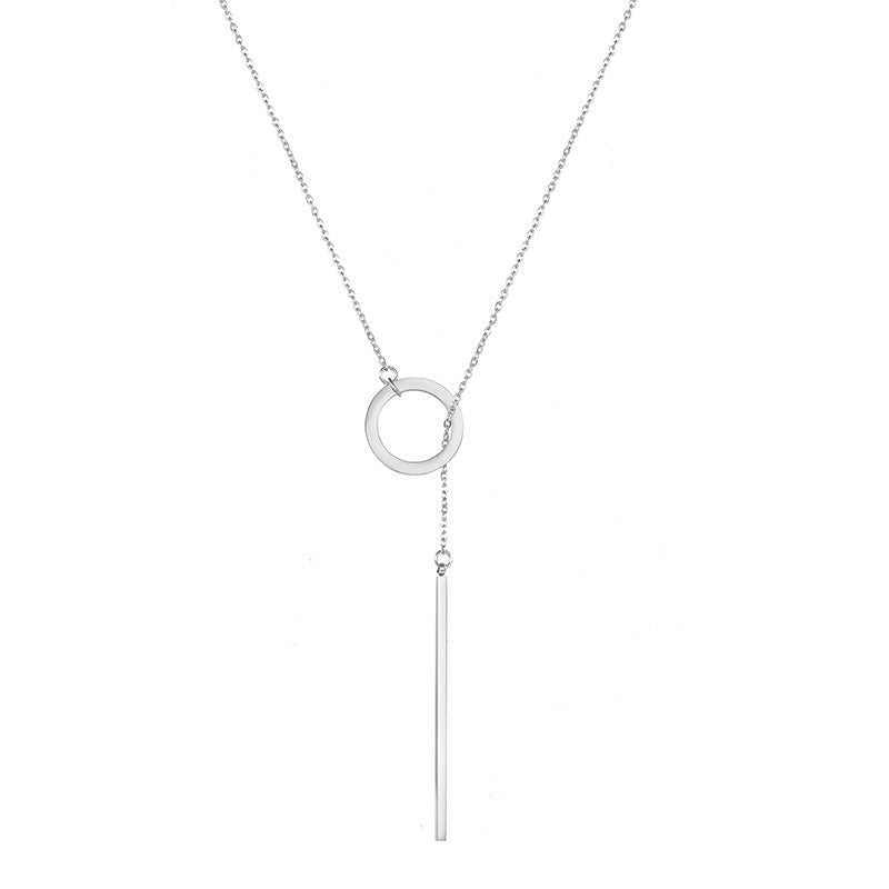 Charm Clavicle Chain Geometric Round Short Necklaces