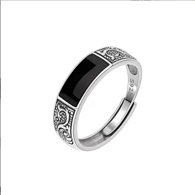 Men's Dragon Pattern Fashion High-grade Niche Open Rings