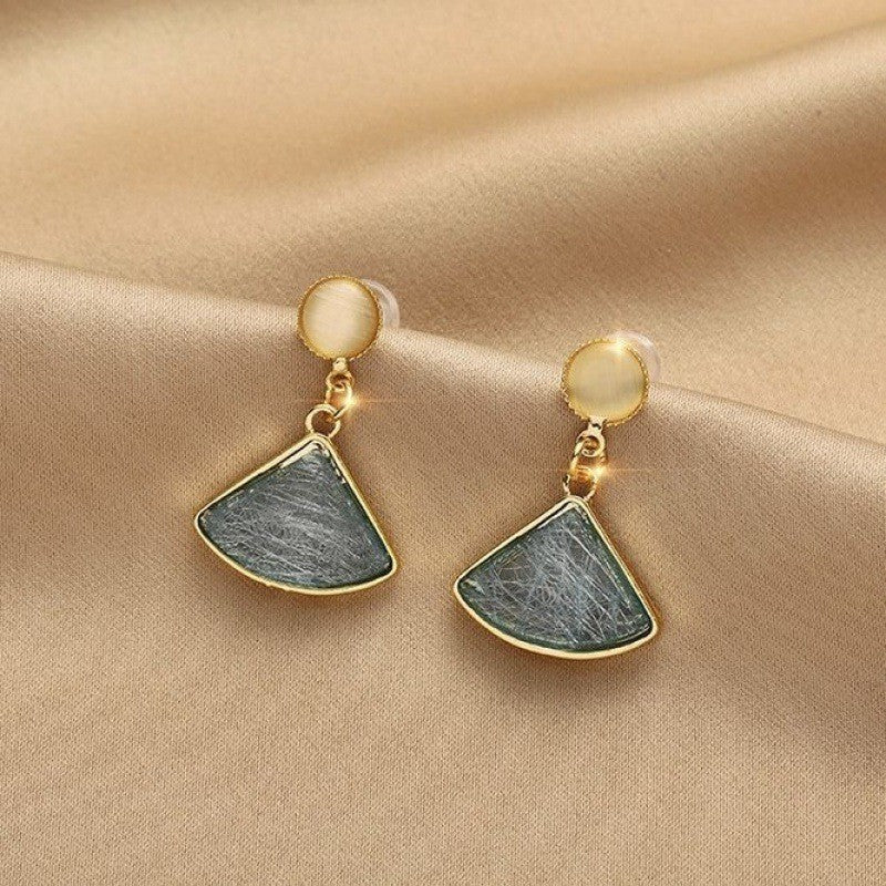 Women's Sier Needle Korean Style French Temperamental Pearl Earrings