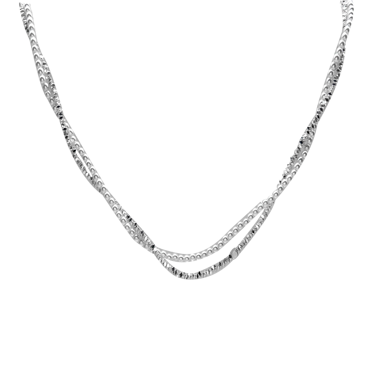Sier Pearl Winding Female Niche Retro Personality Minimalism Graceful Clavicle Necklace