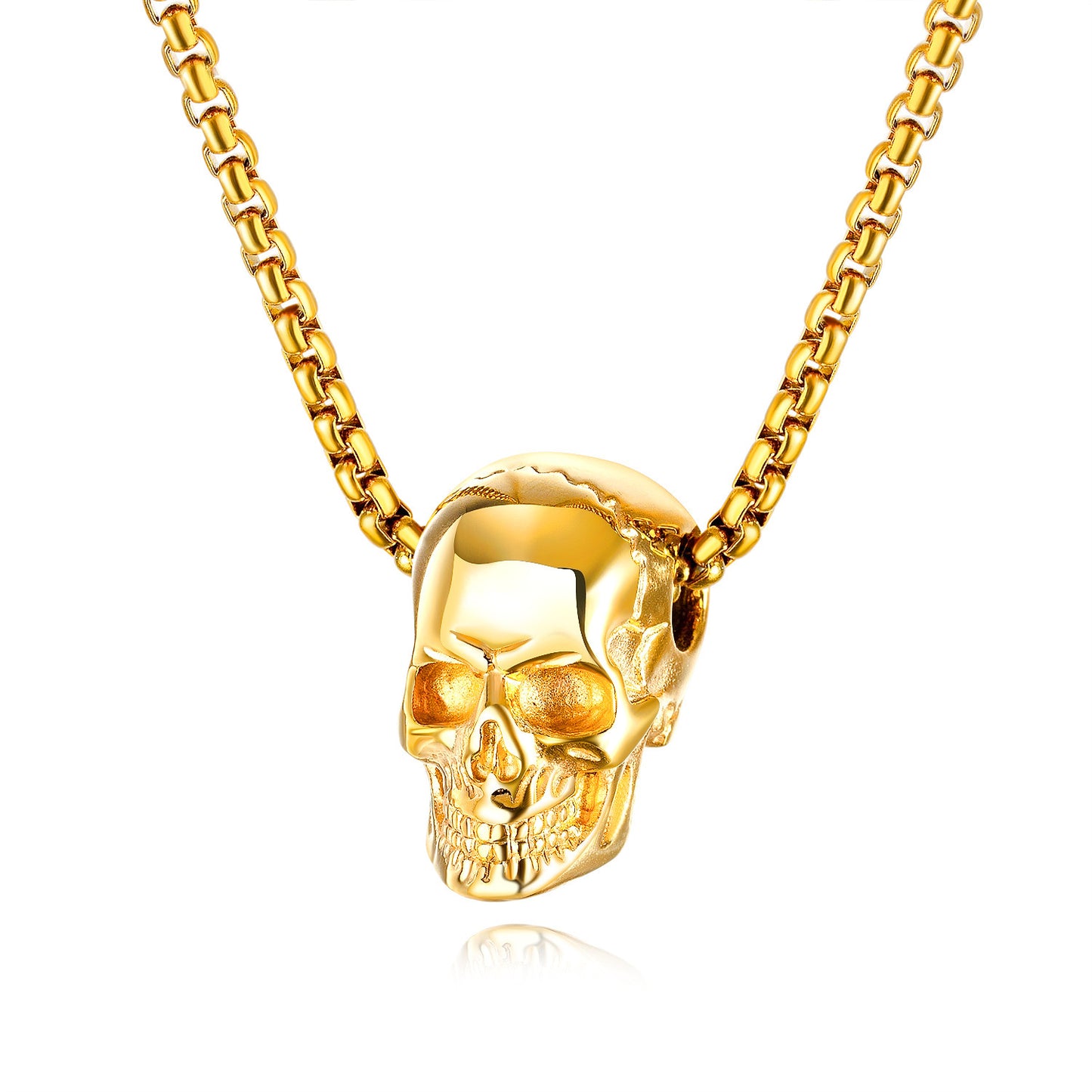 Men's Ornament Fashion Titanium Steel Skull Hip Necklaces