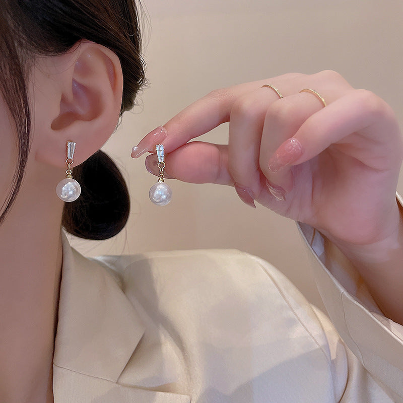 Women's Sier Pin Korean Style High Sense Special Earrings