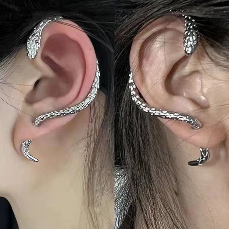 Winding Snake High Profile Retro Punk Stud Earrings