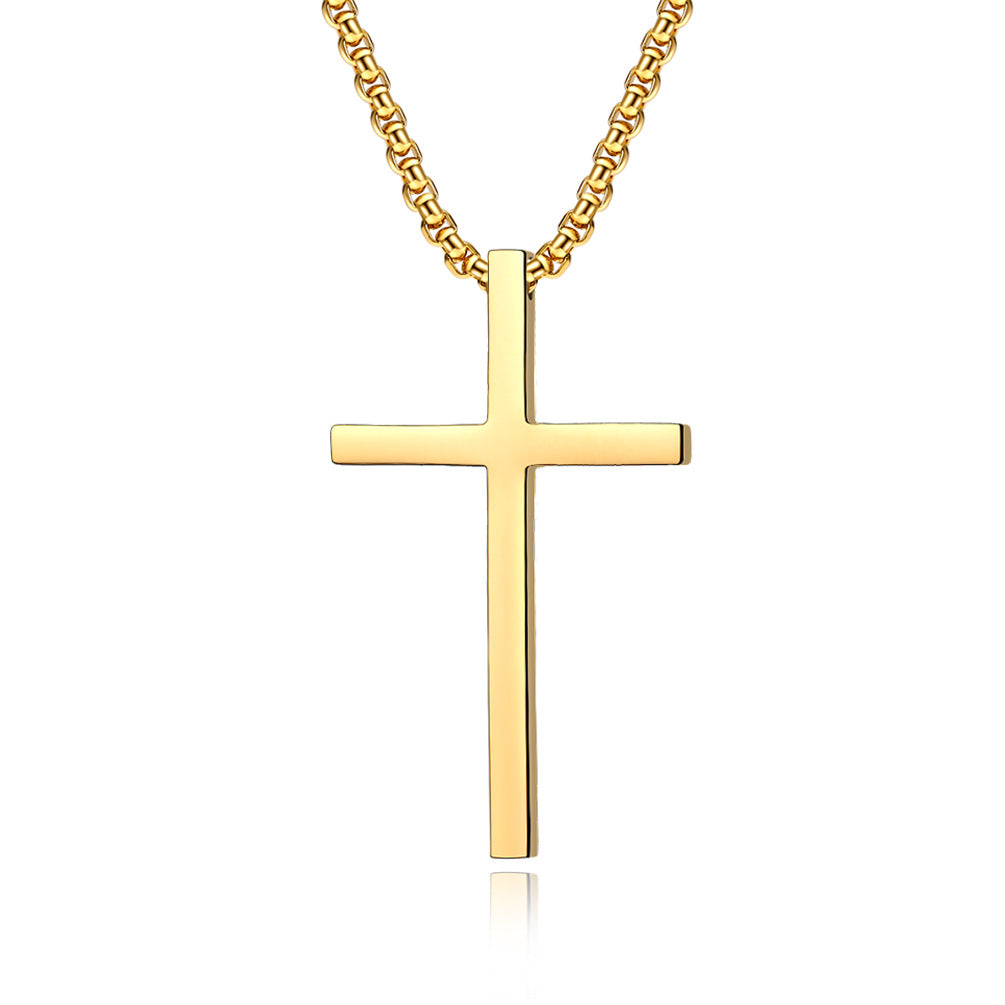 Women's & Men's Stainless Steel Cross Shelf Medium Small Pendants