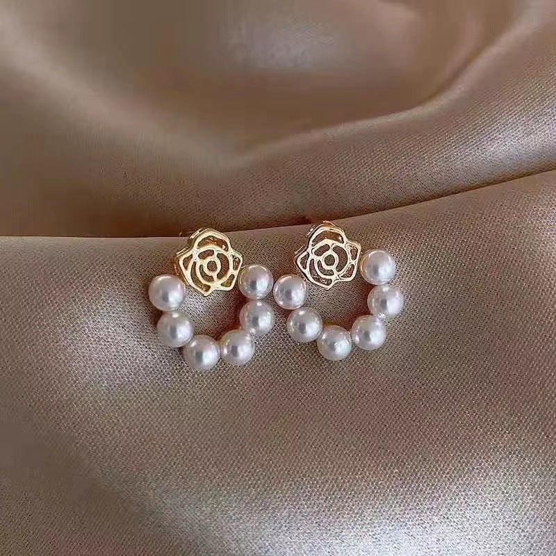 Women's Sier Needle Retro Geometric Metal Design Earrings