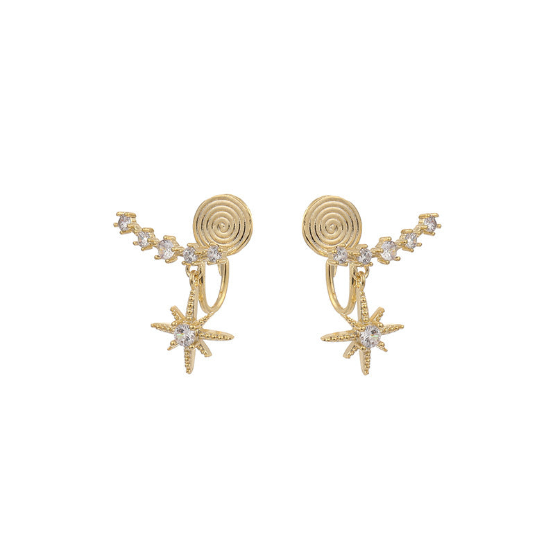 Light One-piece Mosquito Coil Ear Clip Earrings
