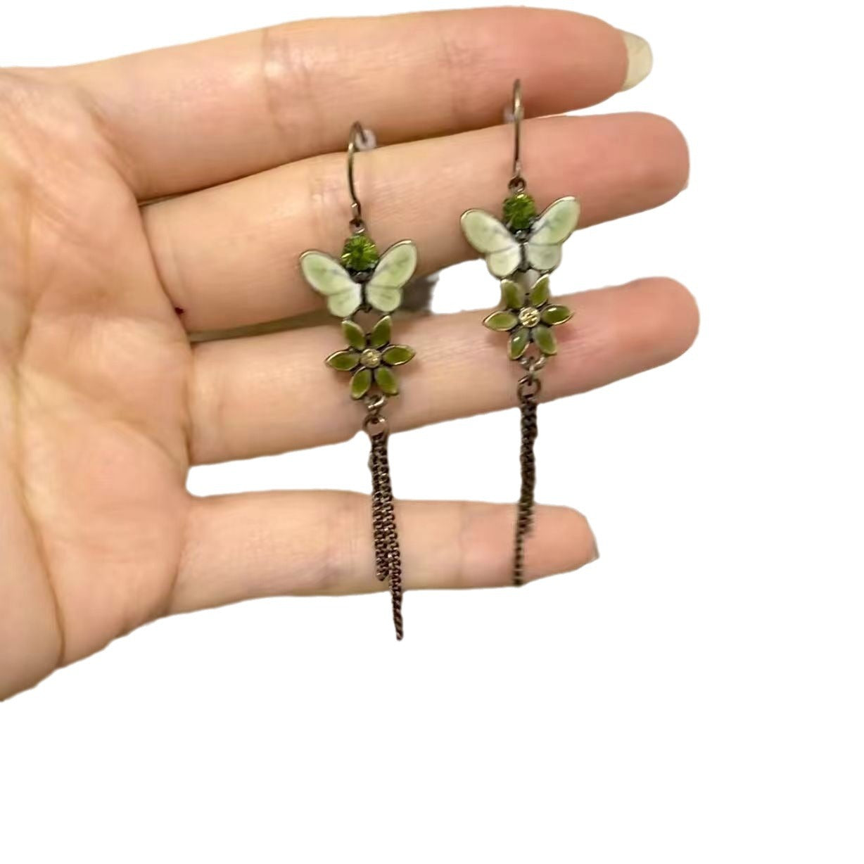 Women's Butterfly Long Tassel Elegant High Sense Earrings