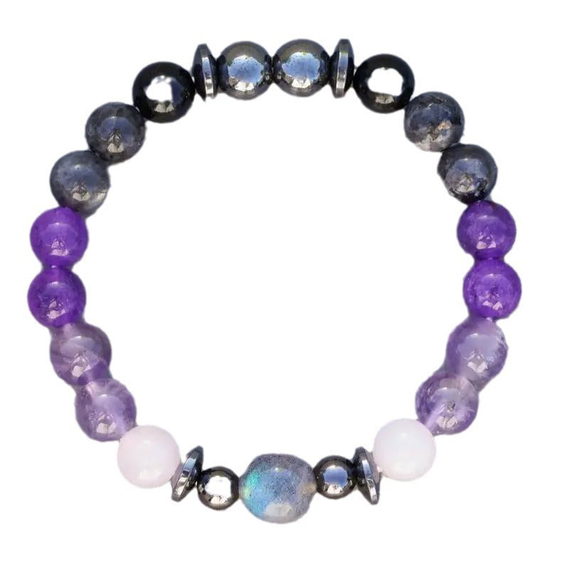 Healing Lovelorn Female Natural Stone Amethyst Good Mood Bracelet
