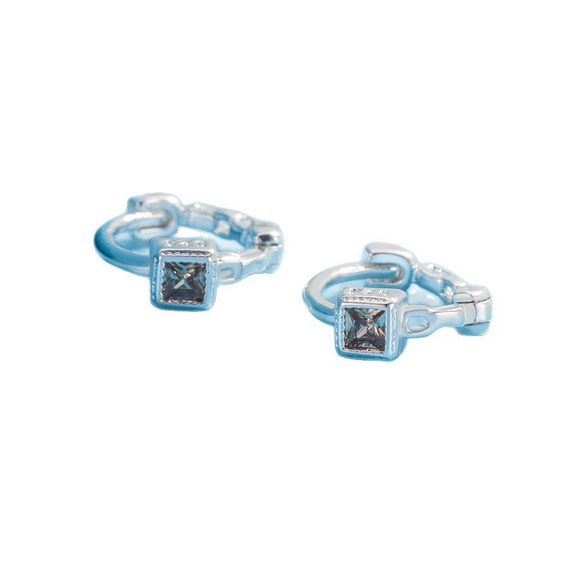 Women's Cube Sugar Zircon Light Luxury Minority Design Ear Buckle