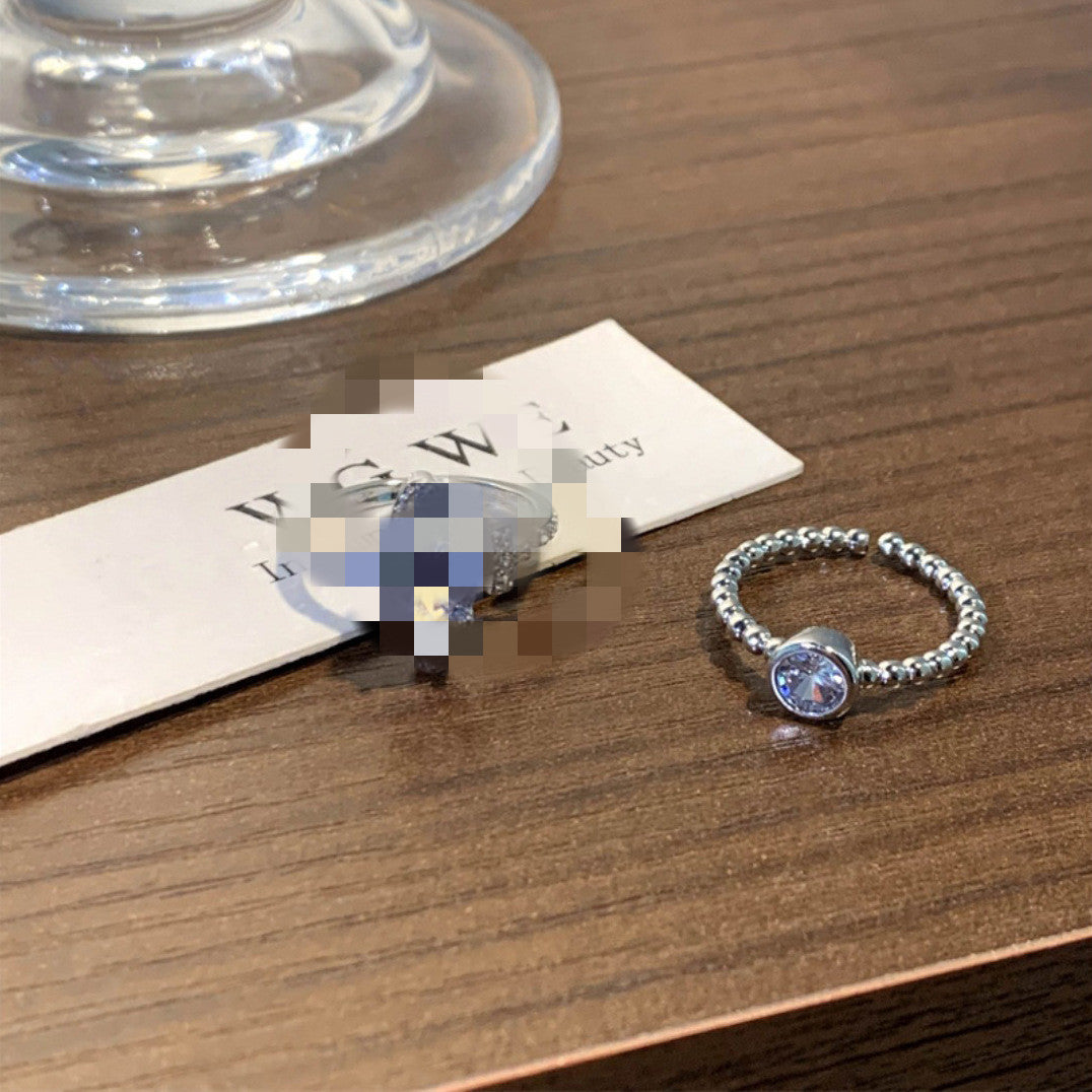 Irregular Female Sier Design Sense Niche Opening Rings