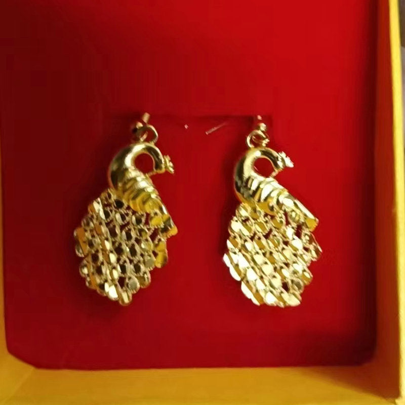 Gold Jewelry Decoration Marriage Imitation Bridal Earrings