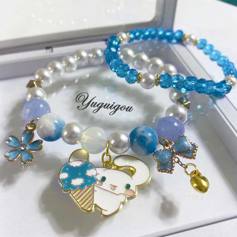 Women's Pearl Korean Super Cute Cartoon Beaded Bracelets