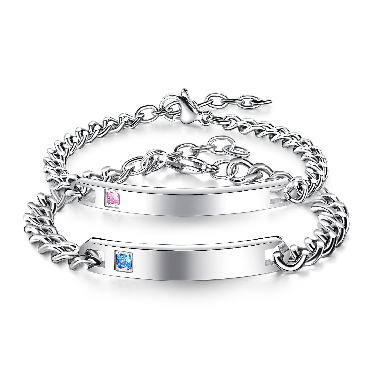 Steel Couple With Diamond Jewelry Personality Bracelets
