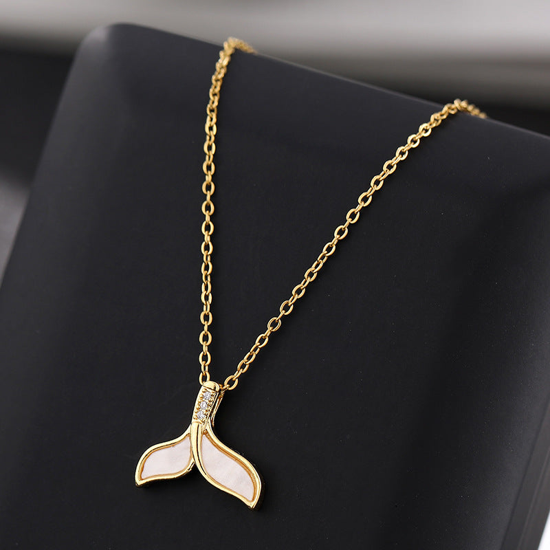 Women's Ocean Style Fish Ornament Random Match Titanium Necklaces