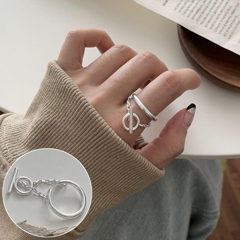Female Stall Twin Sier Plated Niche Rings