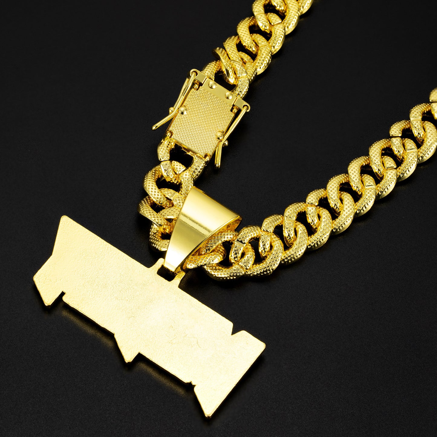 Men's Hip Hop Alloy Full Diamond Letter Pendants
