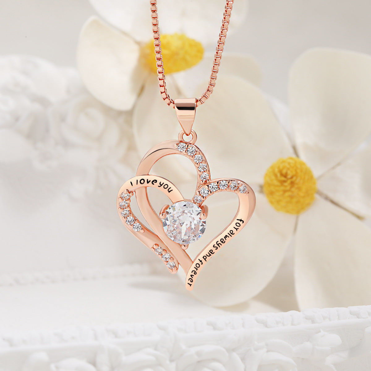 Women's Heart To Romantic Clavicle Chain Double Necklaces