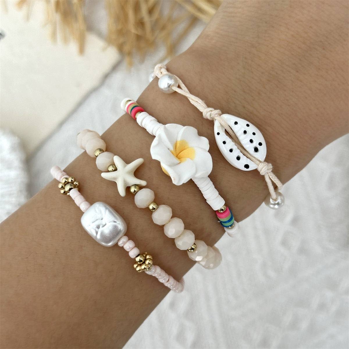 Holiday Female Summer Beach Dopamine Starfish Bracelet