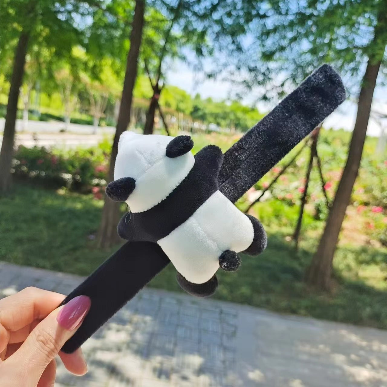 Children's Cute Panda Doll Toy Flower Color Cartoon Lesser Rings